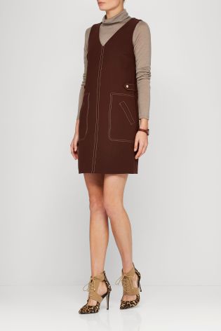 Brown Pinny Dress